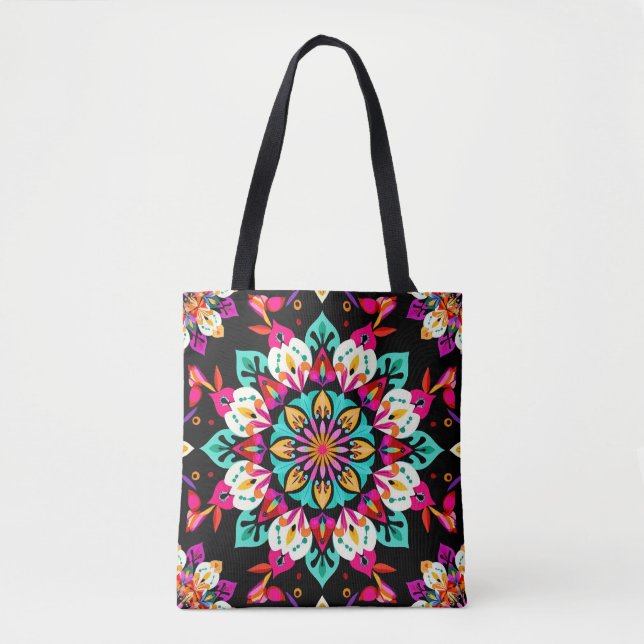 Farbenfrohes florales Mandala-Muster (Vorderseite)