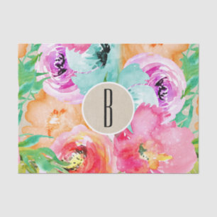 Farbenfrohes Florales Modernes Rustikales Botanisc Seidenpapier