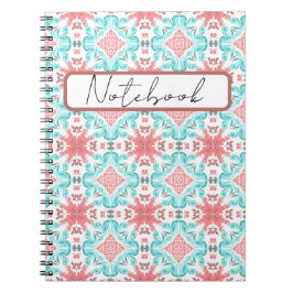 Farbenfrohes florales nahtloses Muster Art Design Notizblock