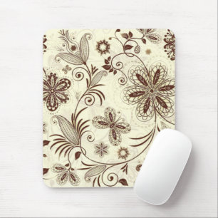 Farbenfrohes florales nahtloses Muster Mousepad