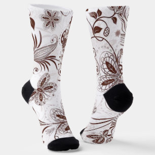 Farbenfrohes florales nahtloses Muster Socken