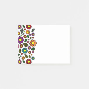 Farbenfrohes florales Naturmuster Post-it Klebezettel