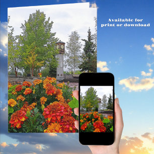 Farbenfrohes florales Titelbild Fairbanks, AK Karte