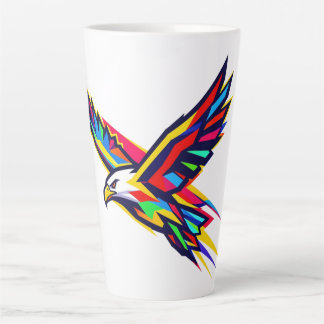 Farbenfrohes Flugadler Regenbogen-Logo Sportgesche Milchtasse