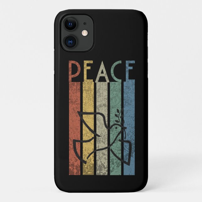 Farbenfrohes Friedens-Textdesign Case-Mate iPhone Hülle (Rückseite)