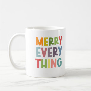 Farbenfrohes Frohes Alles Einschließlich Feiertags Kaffeetasse