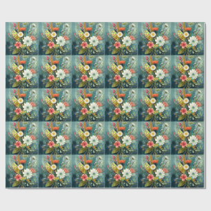 Farbenfrohes Frühlingsbouquet Geschenkpapier