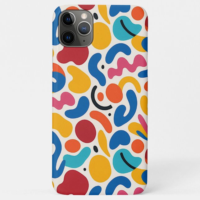 Farbenfrohes funky amorphes Formen-Kunstmuster Case-Mate iPhone Hülle (Rückseite)