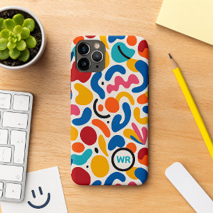 Farbenfrohes funky amorphes Formen-Kunstmuster iPhone 16 Pro Max Hülle