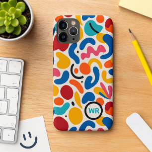 Farbenfrohes funky amorphes Formen-Kunstmuster iPhone 16 Pro Max Hülle