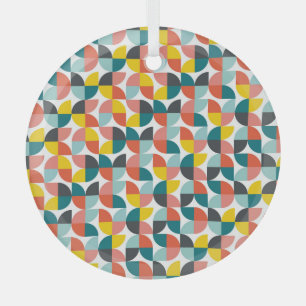 Farbenfrohes geometrisches abstraktes Muster Ornament Aus Glas