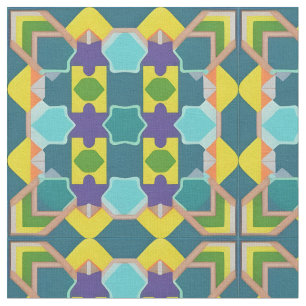 Farbenfrohes geometrisches abstraktes Muster Stoff
