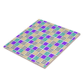 Farbenfrohes geometrisches abstraktes Quadratmuste Fliese