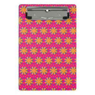 Farbenfrohes geometrisches Blumendesign Mini Klemmbrett