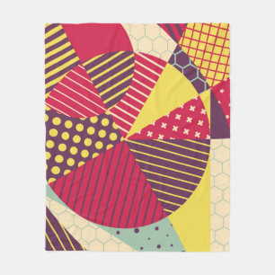 Farbenfrohes geometrisches Design Abstract Fleecedecke