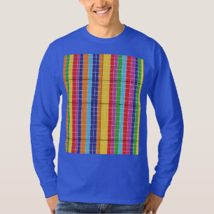 Farbenfrohes geometrisches Muster Blaues Sweatshir T-Shirt