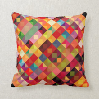 Farbenfrohes geometrisches Muster Fine Art Kissen