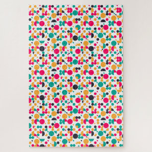Farbenfrohes geometrisches Musterdesign Puzzle
