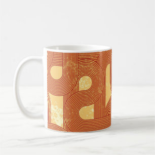 Farbenfrohes geometrisches vintage-abstraktes Must Kaffeetasse