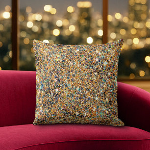 Farbenfrohes Glitter-Kissen Kissen