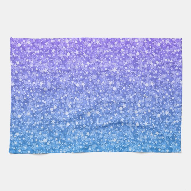 Farbenfrohes Glitter- und Funkelmuster Geschirrtuch (Horizontal)