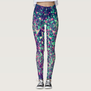 Farbenfrohes Grunge-Kaleidoskop-Muster Leggings