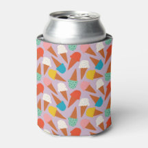 Farbenfrohes handgezeichnetes Muster eines Eiswaff