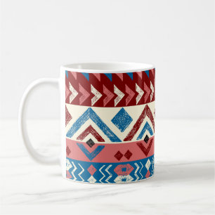 Farbenfrohes handgezeichnetes Stammesmuster Kaffeetasse