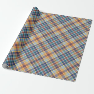 Farbenfrohes Herbst-Winter-Farbstreifen-Muster Geschenkpapier