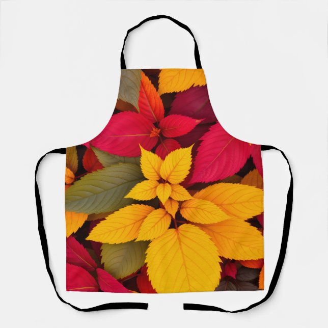 Farbenfrohes Herbstlaub Botanisches Design Schürze (Vorderseite)