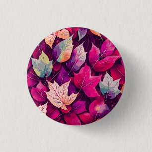 Farbenfrohes Herbstlaub-Muster-68218 Button