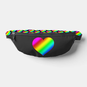 Farbenfrohes Herz Regenbogen Liebe Helle Farbe Bauchtasche