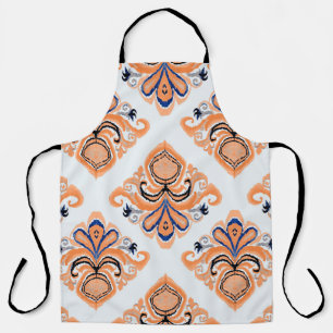 Farbenfrohes Ikat-Muster im Vintage-Stil. Elegante Schürze