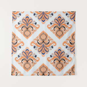 Farbenfrohes Ikat-Muster im Vintage-Stil. Elegante Wandteppich