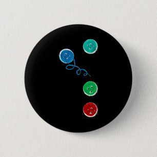 Farbenfrohes Knopf Kostüm Lustiges Halloween Klein Button