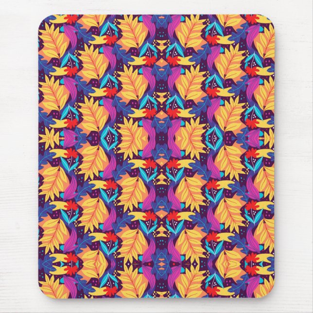 Farbenfrohes, kompliziertes geometrisches Muster  Mousepad (Vorne)