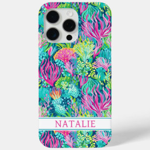Farbenfrohes Korallenriff Monogramm Case-Mate iPhone Hülle