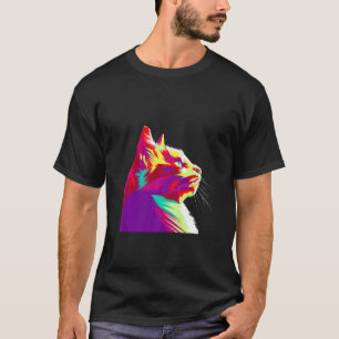 Farbenfrohes Kostüm für Katzenbaby  Katzenpapa Kat T-Shirt