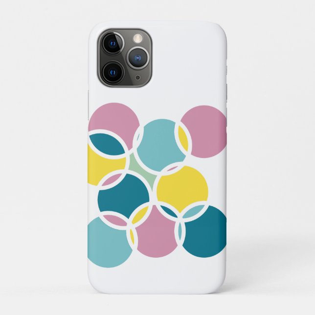 Farbenfrohes Kreisdesign – Lustiger geometrischer  Case-Mate iPhone Hülle (Rückseite)