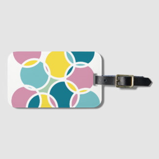 Farbenfrohes Kreisdesign – Lustiger geometrischer Gepäckanhänger