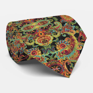 Farbenfrohes künstlerisches Paisley-Muster Krawatte