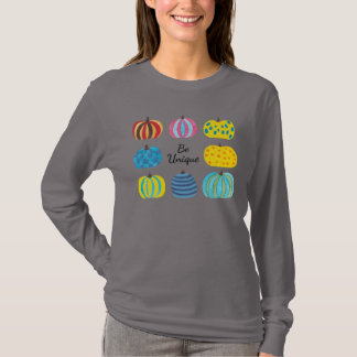 Farbenfrohes Kürbisdesign T-Shirt