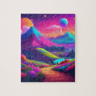 Farbenfrohes Landschafts-Puzzle Puzzle
