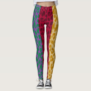 Farbenfrohes Leoparden-Skin-Muster #35 Leggings