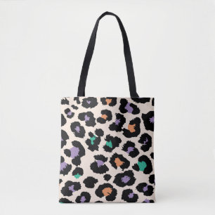 Farbenfrohes Leoparden-Tierdesign und Hintergrundd