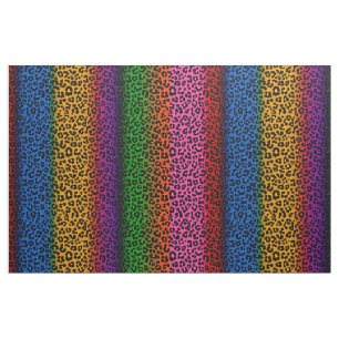 Farbenfrohes Leoparden-Tierdruck-Design  Stoff