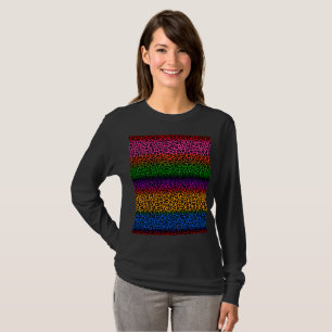 Farbenfrohes Leoparden-Tierdruck-Design  T-Shirt