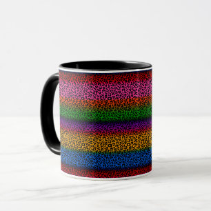 Farbenfrohes Leoparden-Tierdruck-Design Tasse