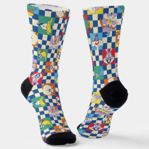 Farbenfrohes LOONEY TUNES™ Schachbrett-Wurf-Muster Socken