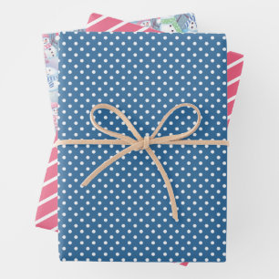 Farbenfrohes lustiges Ferien-Schneemann-Muster Geschenkpapier Set